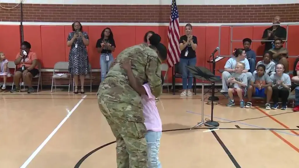 WATCH: Army mom deployed for more than a year surprises son as he's honored at Oklahoma school