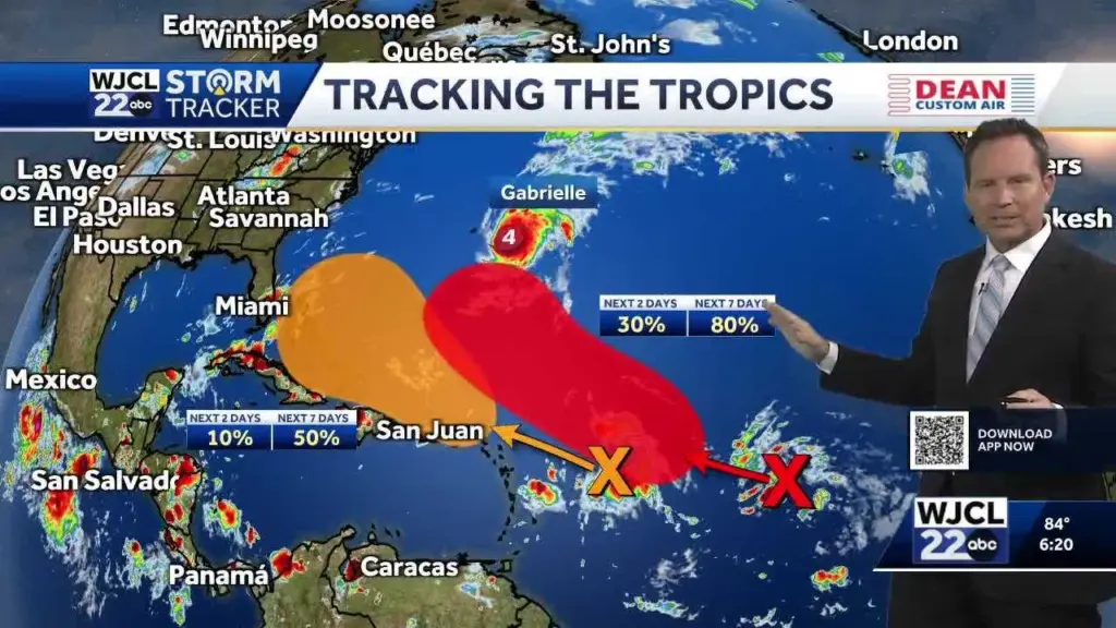 Tropics are active and temperatures heating up to start fall in the Savannah area