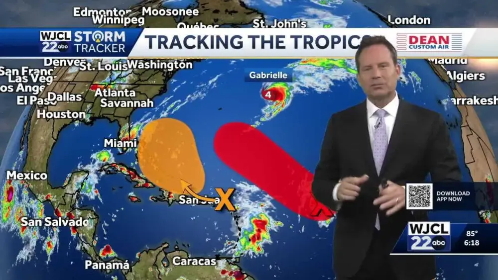 Two areas of interest likely to develop into named storms over the next 7 days