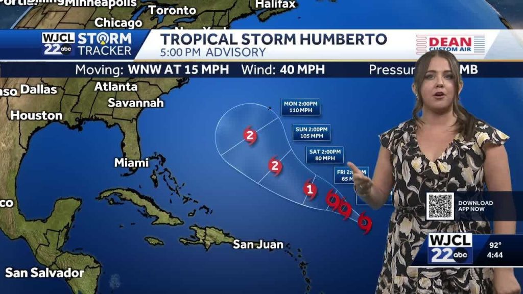 Tropical Storm Humberto forms in the Atlantic | Rock 106.1 - Savannah's ...