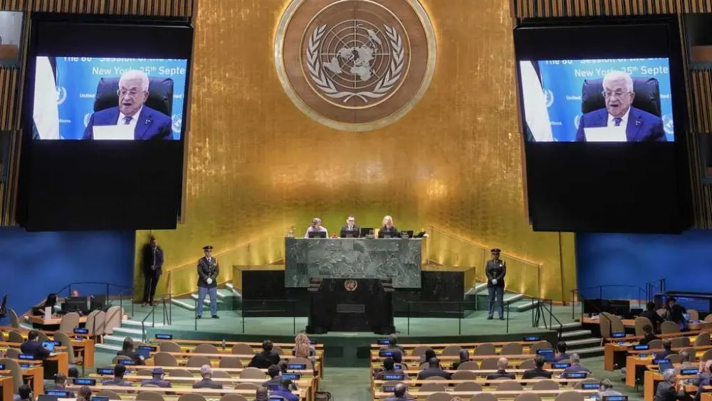 'Palestinians will not leave,' their president tells world leaders at UN in defiant, virtual speech