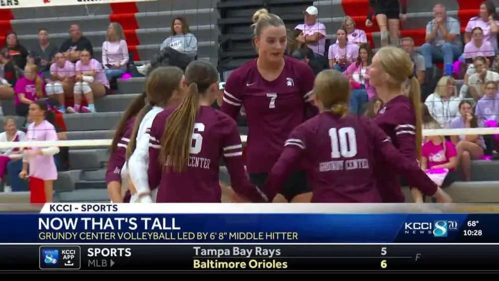 This 6-foot-8 high school volleyball star is crushing the competition