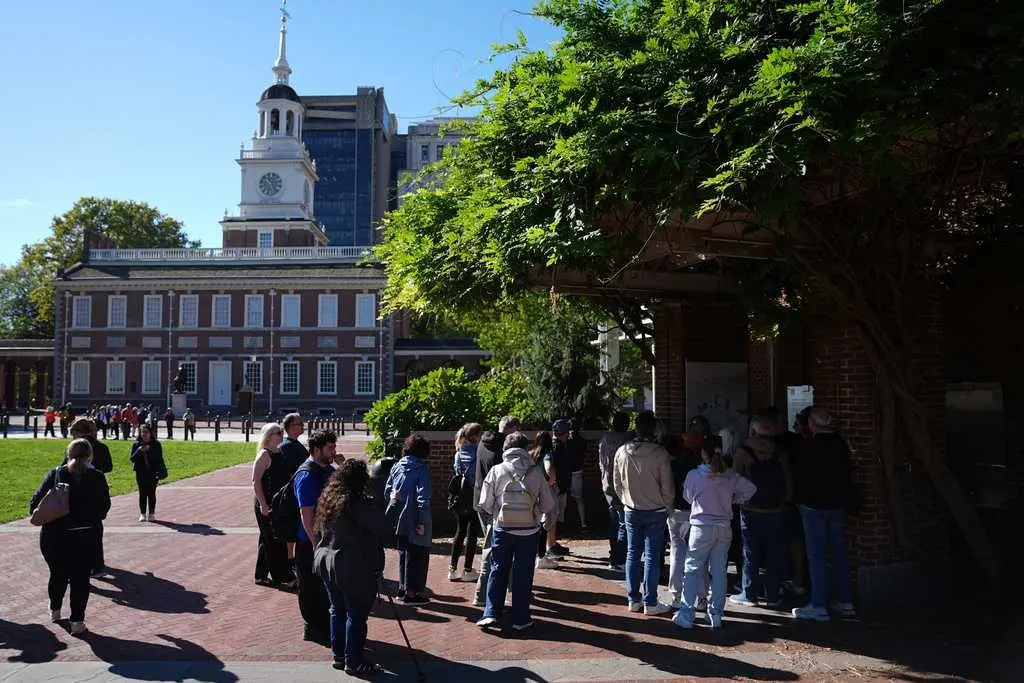 National parks will remain 'generally' open during the shutdown, but Liberty Bell doors are closed