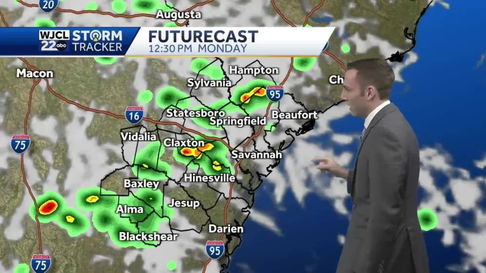 Another round of rain on Monday for Southeast Georgia and the Lowcountry