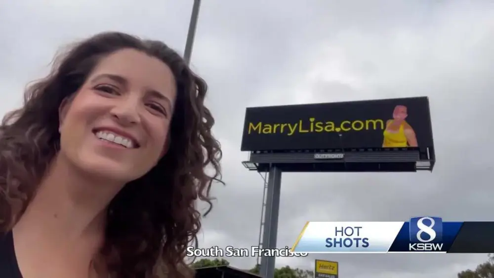 Woman advertises for a husband on highway billboards