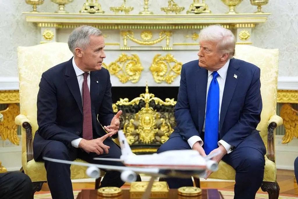 Trump expresses ambivalence toward the future of US-Mexico-Canada trade deal as he meets with Carney