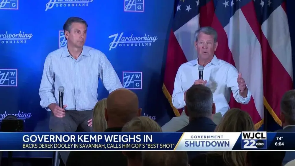 ‘Our best shot’: Gov. Kemp backs newcomer Derek Dooley in bid for Georgia Senate seat