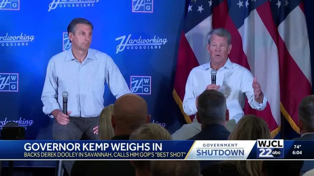 ‘Our best shot’: Gov. Kemp backs newcomer Derek Dooley in bid for Georgia Senate seat