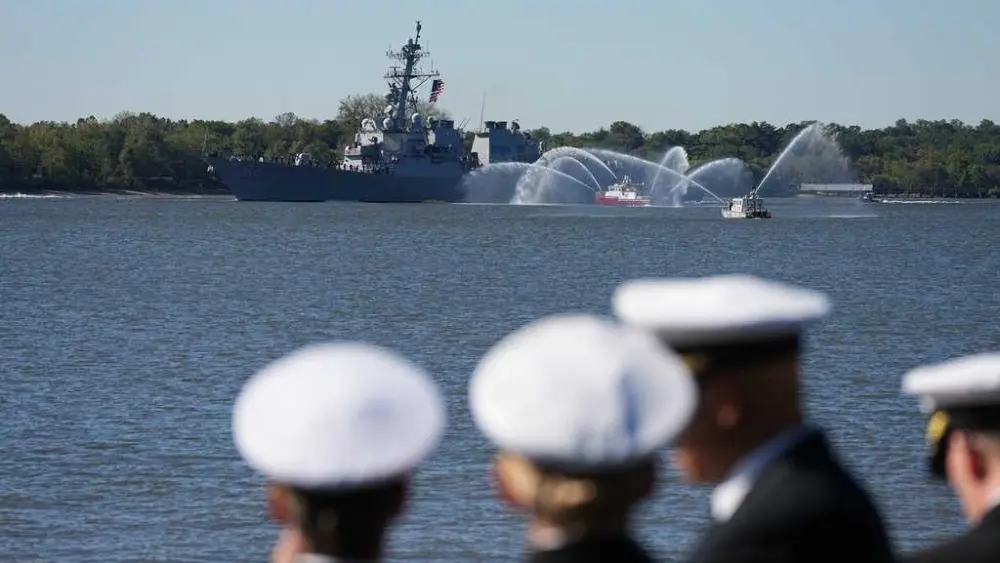 Ship parade kicks off events celebrating 250 years of the US Navy and Marine Corps