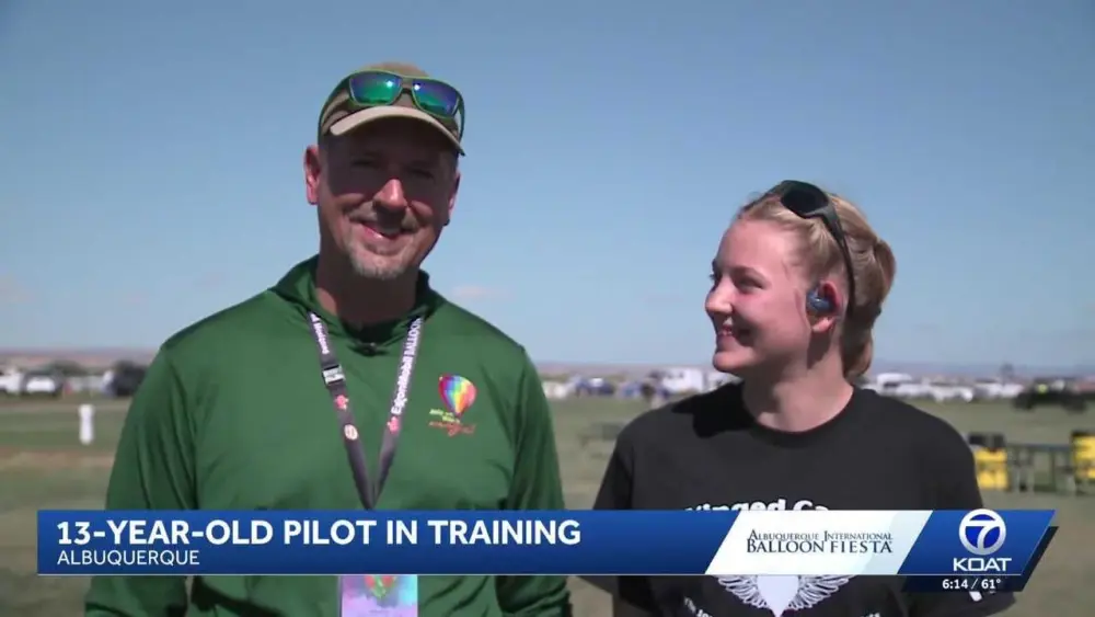 13-year-old pilot in training learns the ropes from dad during Albuquerque hot-air balloon festival
