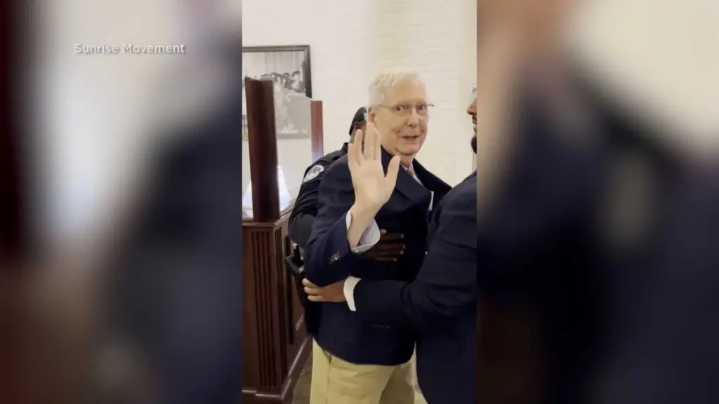 Sen. Mitch McConnell falls en route to shutdown votes; team says he's 'all good'