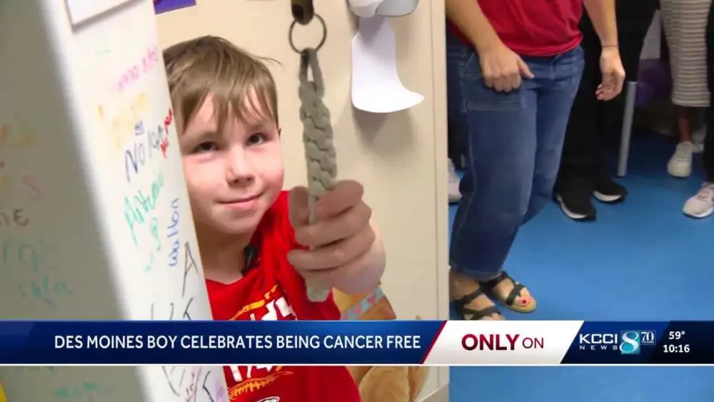 Iowa boy celebrates being cancer-free with the help of breakthrough drug