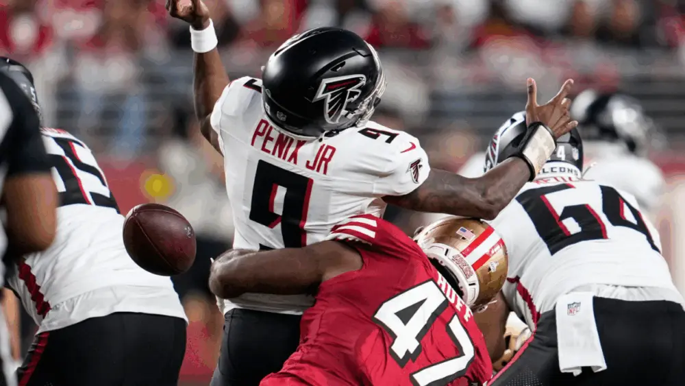 Christian McCaffrey’s 200-yard game from scrimmage powers 49ers past Falcons 20-10