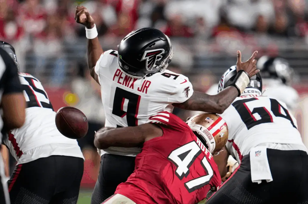 Christian McCaffrey’s 200-yard game from scrimmage powers 49ers past Falcons 20-10