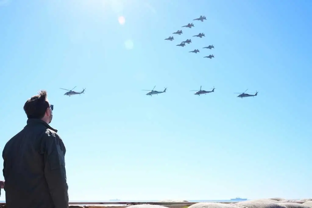 California police say shrapnel hits and damages patrol vehicle during Marine Corps drills