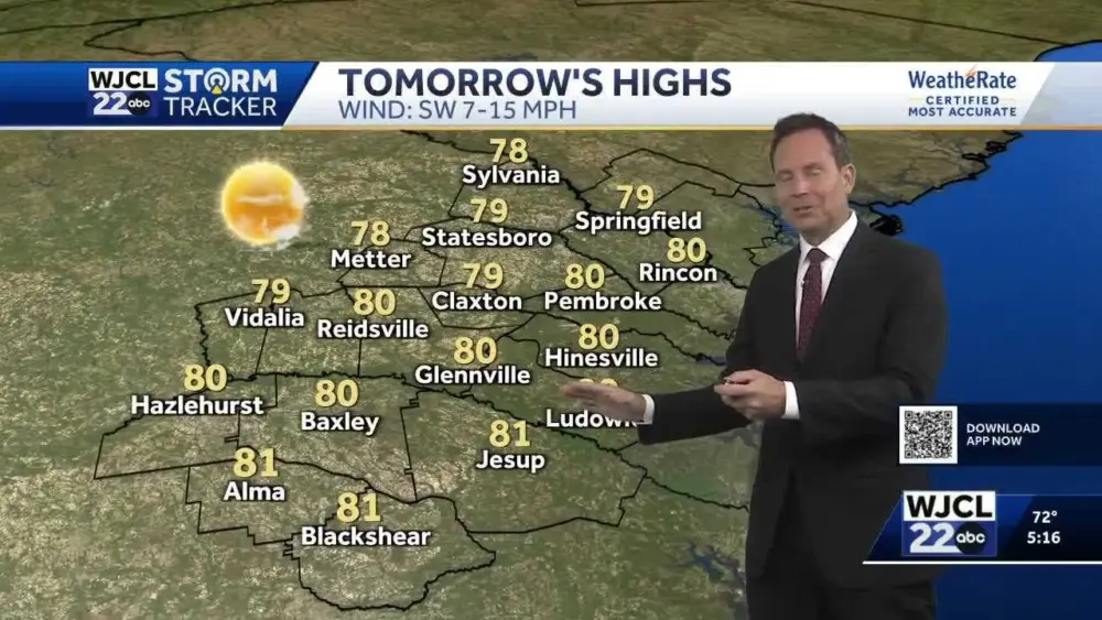 Cool mornings, mild afternoons ahead for Southeast Georgia, Lowcountry