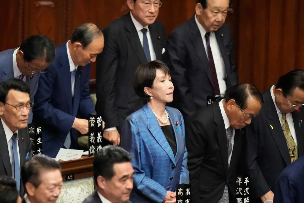 Japan's parliament elects Sanae Takaichi as nation's first female prime minister