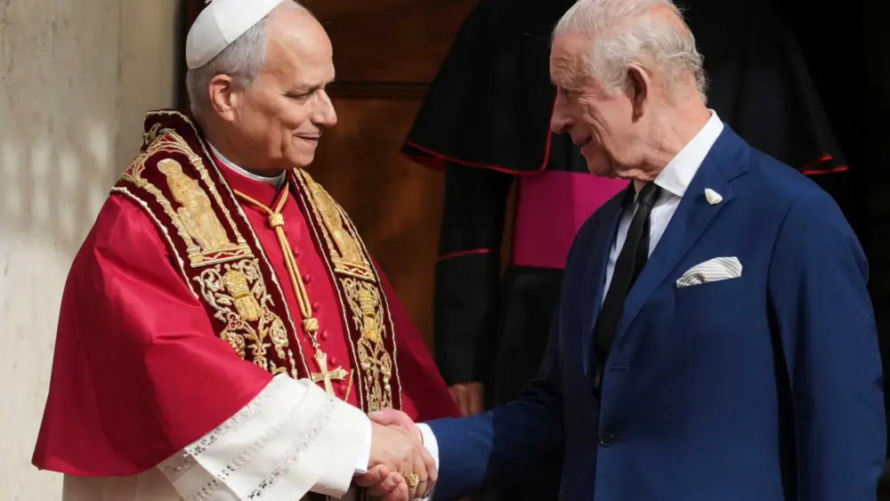 King Charles III prays with pope in historic visit, a welcome respite from royal troubles at home