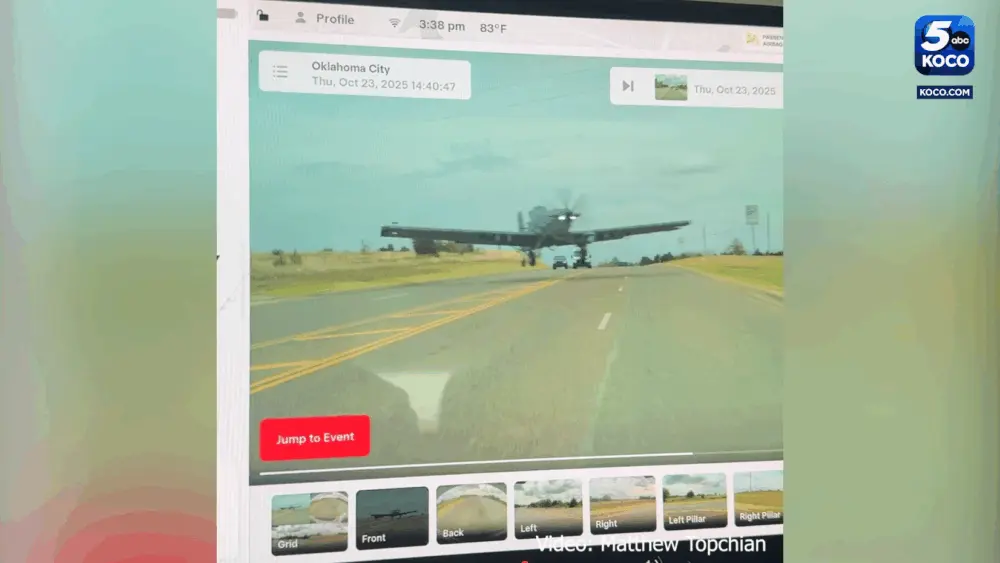 WATCH: Motorist shows moments military plane crash lands