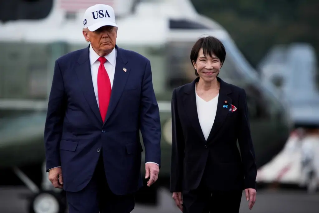 Trump bonds with Japan's new prime minister and says her nation is delivering on US investments