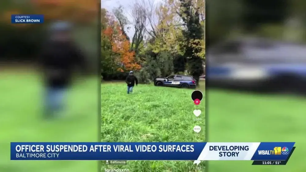 'Running for his life': Man says suspended Baltimore police officer hit him with patrol car