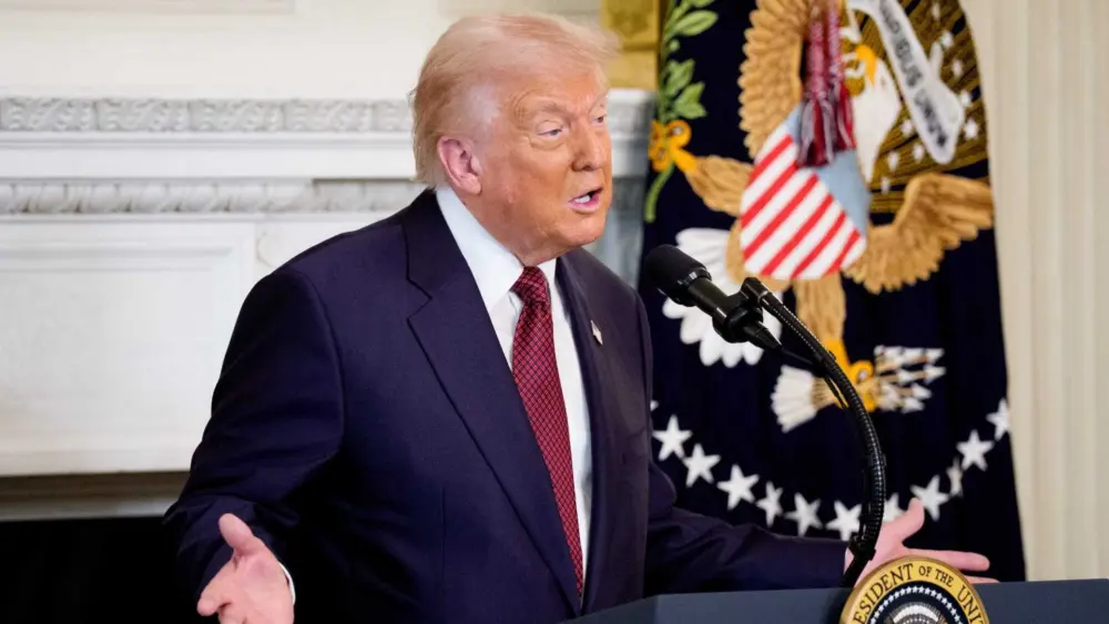 President Trump urges Republicans to reopen government as shutdown marks longest in US history