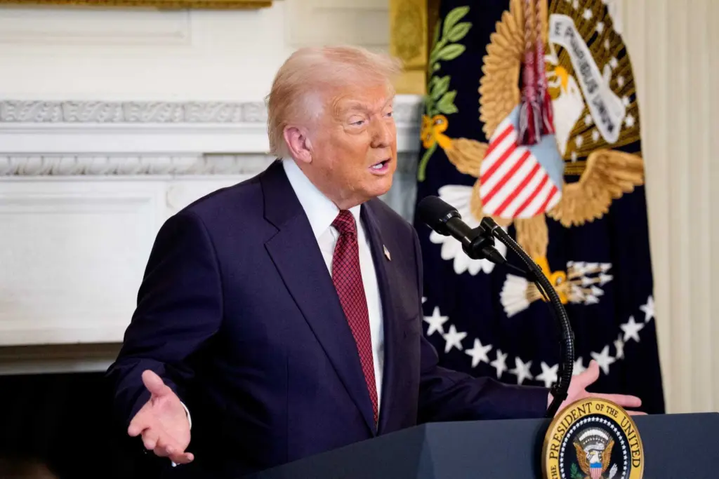 President Trump urges Republicans to reopen government as shutdown marks longest in US history