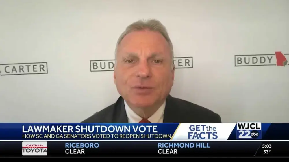 'We should be back Wednesday'; Rep. Buddy Carter says House ready to act as shutdown deal advances