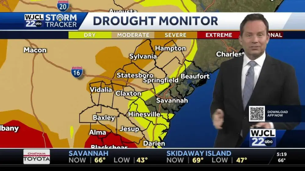 Dry stretch of weather continues as milder temperatures return to Southeast Georgia, Lowcountry