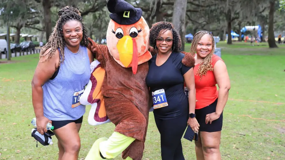 Preparing for the 17th annual United Way Turkey Trot on Thanksgiving morning
