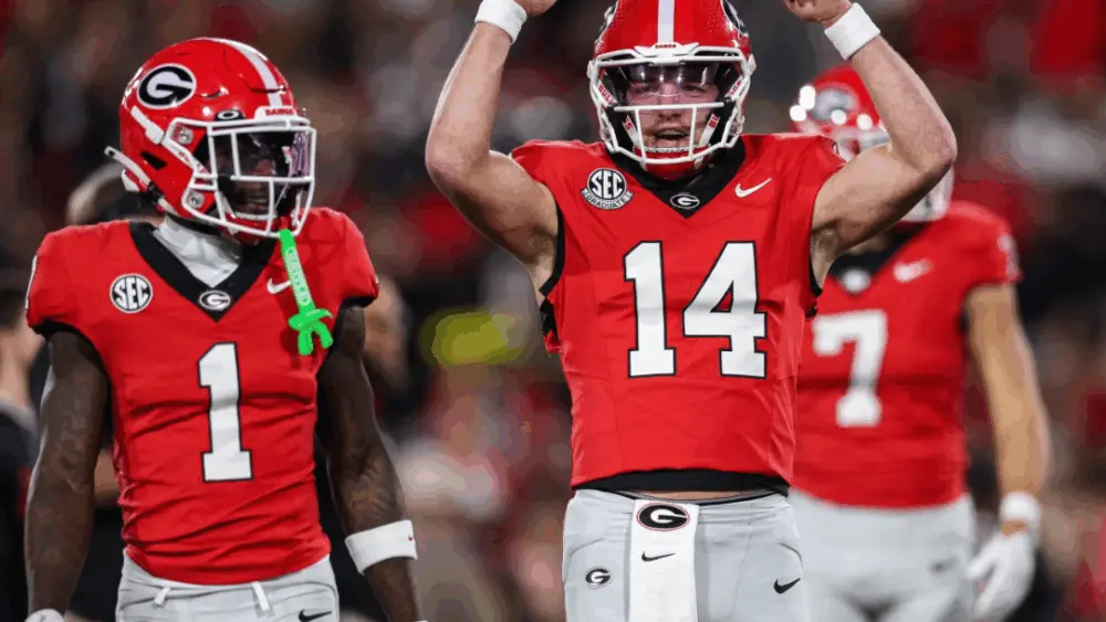 Stockton accounts for 5 touchdowns to outshine Manning as No. 5 Georgia beats No. 10 Texas 35-10