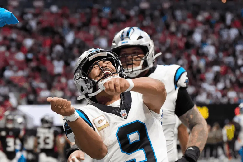 Bryce Young passes for franchise-record 448 yards to lift Panthers to 30-27 win over Falcons in OT