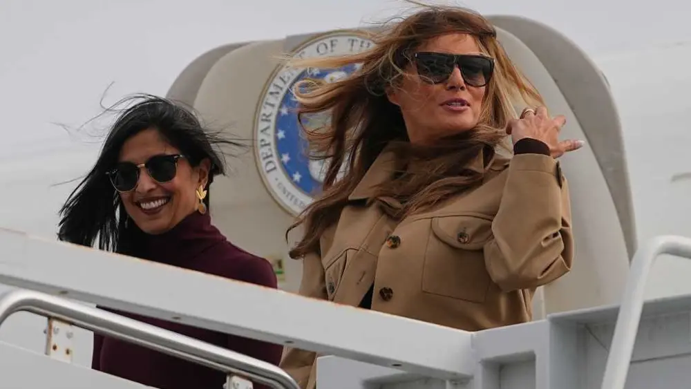 Melania Trump and Usha Vance make early holiday visit with North Carolina military families