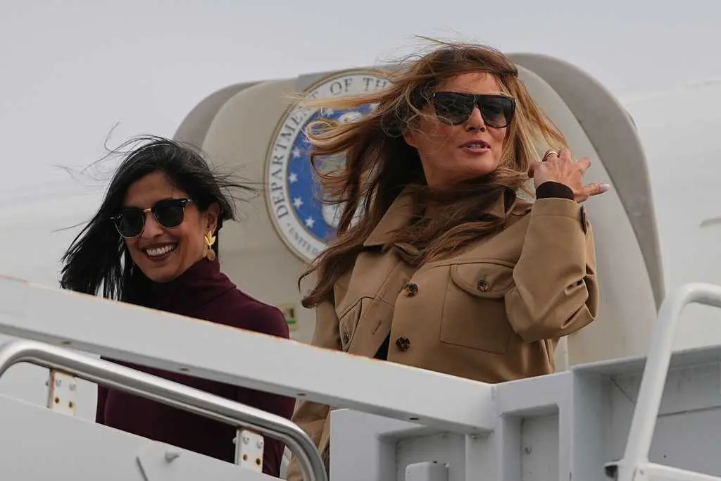 Melania Trump and Usha Vance make early holiday visit with North Carolina military families