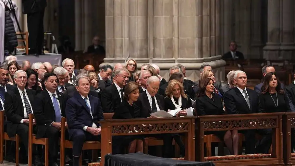 Who was in attendance—and who wasn't—at Dick Cheney's funeral