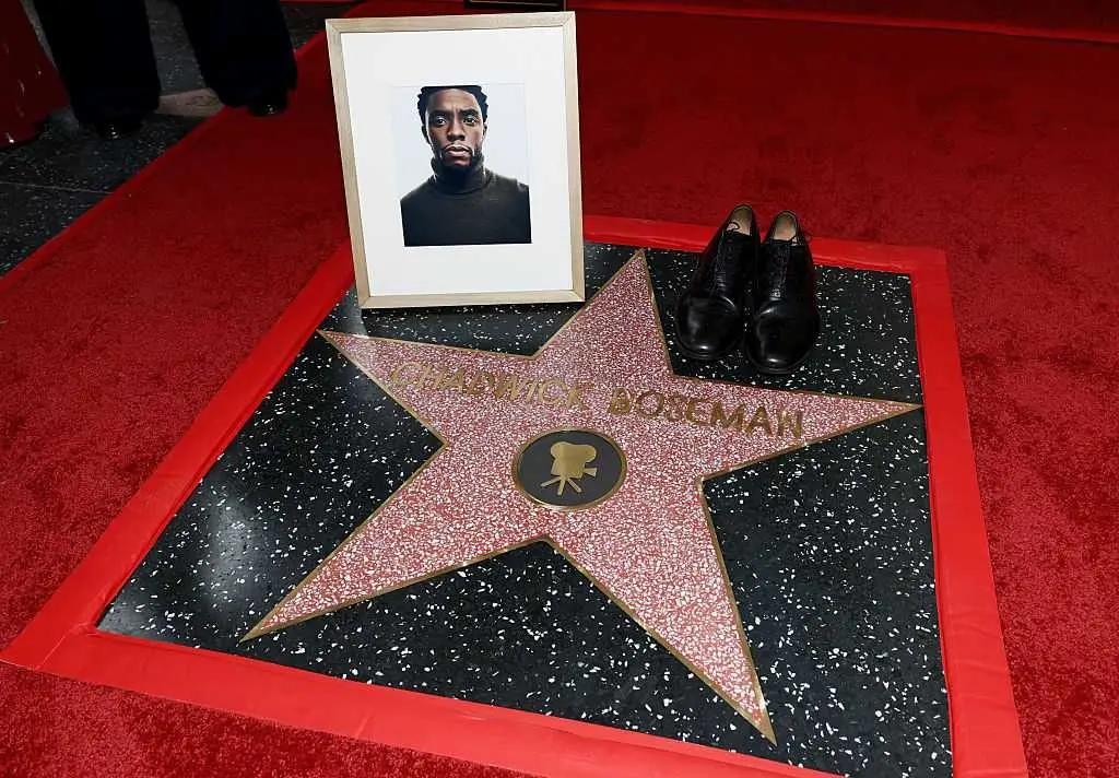 Chadwick Boseman honored with posthumous star on Hollywood Walk of Fame