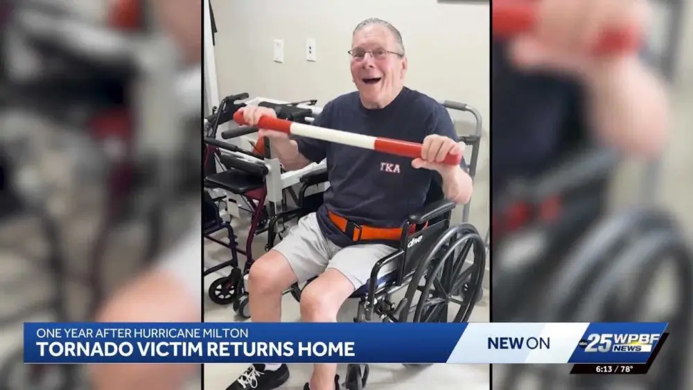 Florida man finally returns home after major brain injury during Hurricane Milton