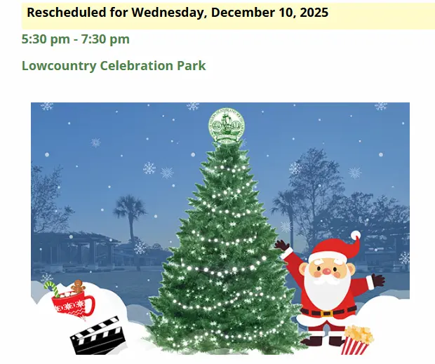 Hilton Head Christmas Tree Lighting rescheduled due to rain