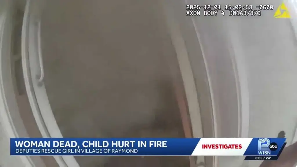 'You got her?': Bodycam shows dramatic rescue of 4-year-old from Wisconsin fire