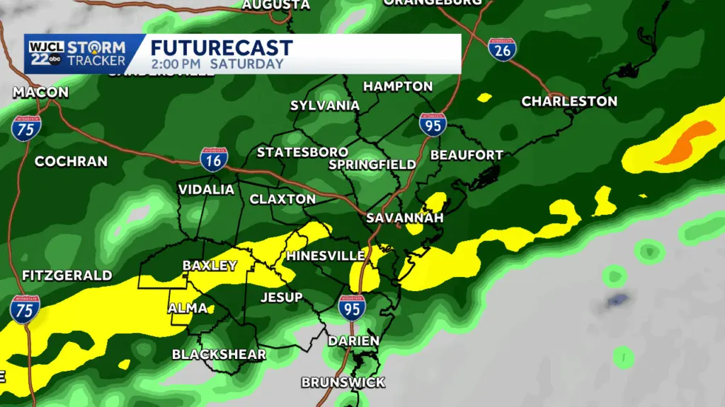 Impact Day today with widespread rain across the area again