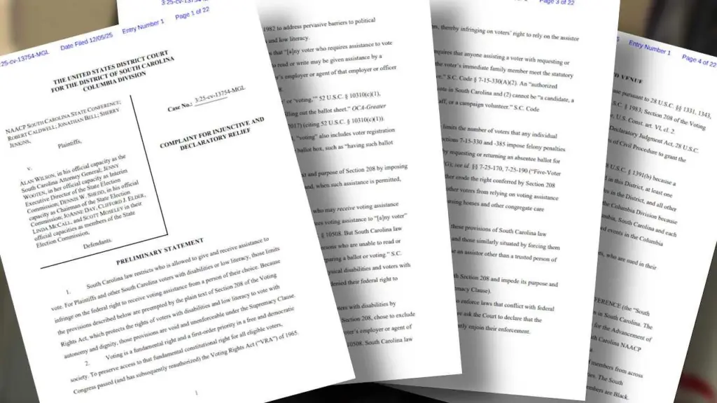 People with disabilities challenge South Carolina’s voter assistance limits in federal lawsuit