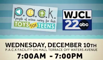 Toys for Teens Drive happening Wednesday at the P.A.C.K Facility