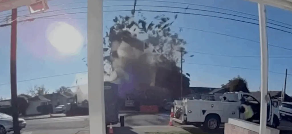 Doorbell camera captures moment of gas explosion in San Francisco Bay area