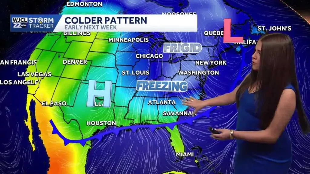 A cold blast of air is on the way after a pleasant weekend forecast