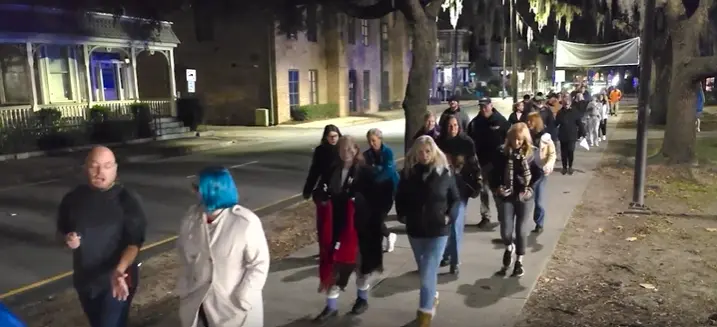 Residents gather in Forsyth Park one week after acid attack to support victim