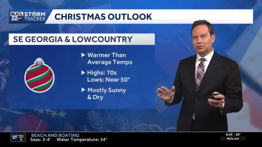 Temperatures jump for the Christmas holiday...the warmer temperatures for SE Georgia, Lowcountry