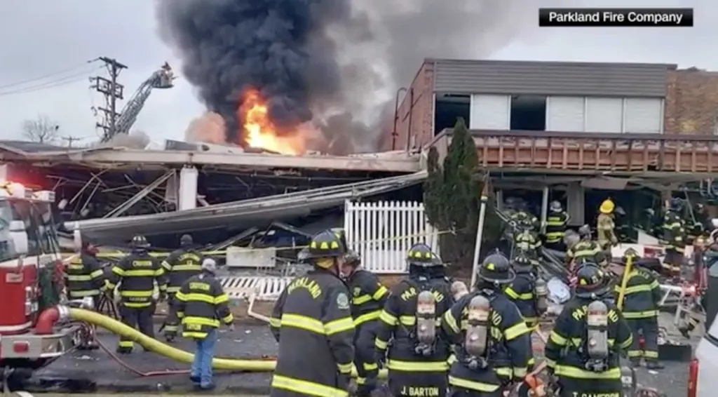 Authorities respond to explosion at a nursing home outside Philadelphia with people trapped inside