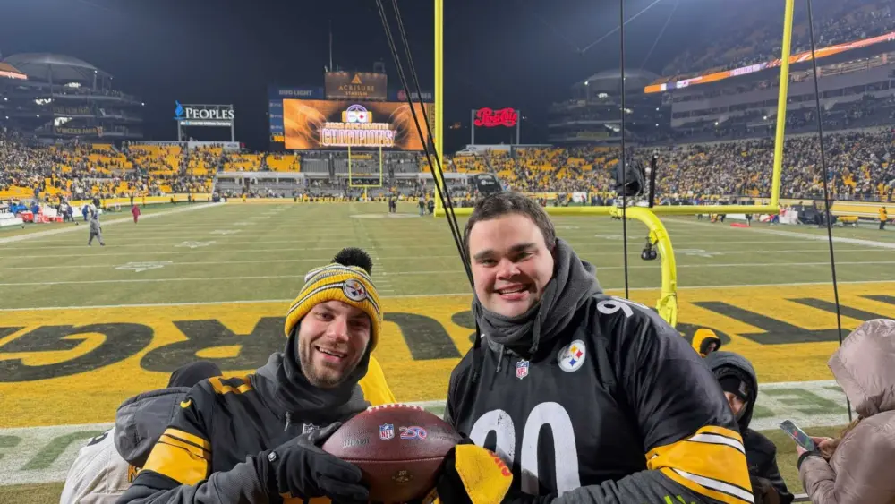 Teacher catches historic missed field goal ball at Steelers-Ravens game