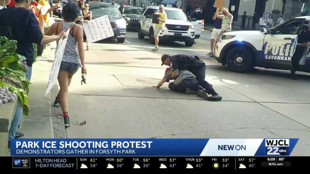 2 arrests made during anti-ICE march in Savannah on Saturday