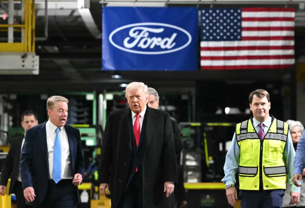 Trump visits a Ford pickup truck factory, aiming to promote his efforts to boost manufacturing